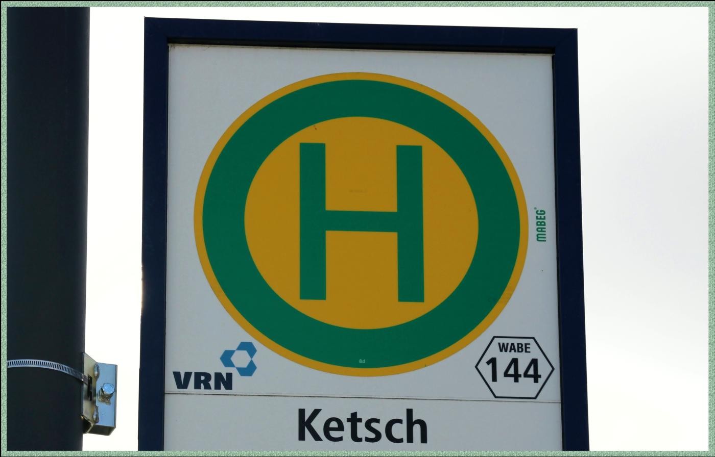 Haltestellenschild in Ketsch